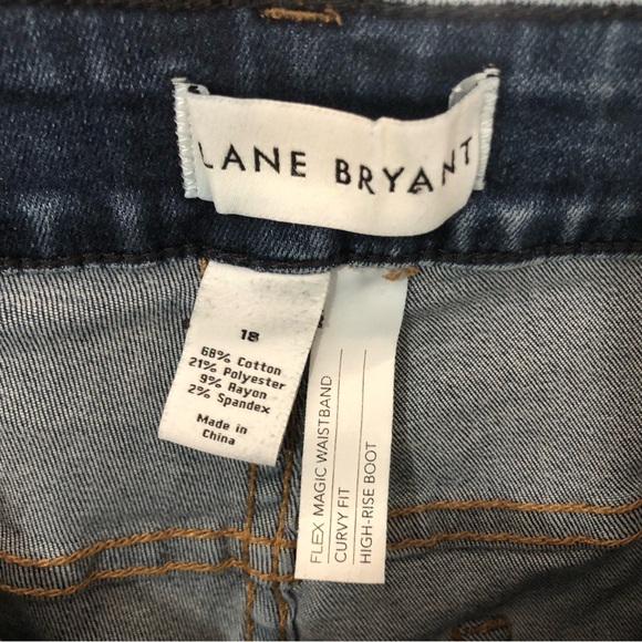 EUC Lane Bryant Dark Blue Flare Jeans - Picture 6 of 6